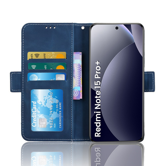 Kártyanyílásos flip tok a Xiaomi Redmi Note 15 Pro Plus 5G / Poco M8 Pro 5G készülékhez
