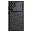 Tok Samsung Galaxy S23 Ultra, páncélozott Nillkin, CamShield Pro, fekete