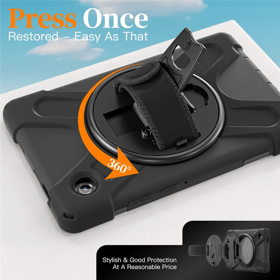 Páncélozott tok állvánnyal és vállpánttal Samsung Galaxy Tab A11 készülékhez