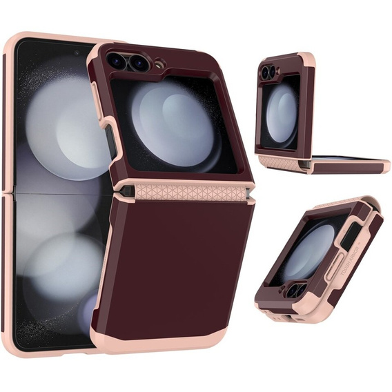 Páncélozott tok Samsung Galaxy Z Flip7 FE / Z Flip6, Armor Shockproof, bordó