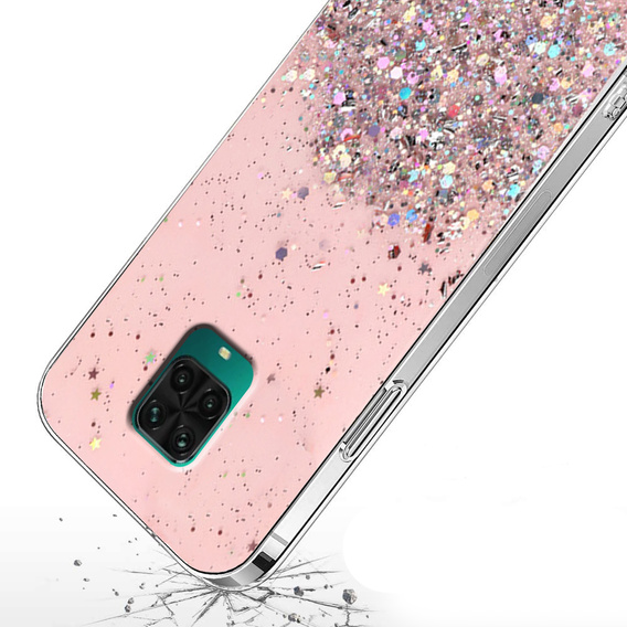 Telefontok a Xiaomi Redmi Note 9S / 9 Pro, Glittery, rózsaszín