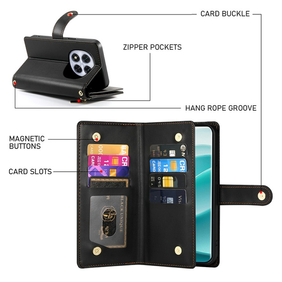 Flip tok cipzáras zsebbel a Xiaomi Redmi Note 15 Pro Plus 5G készülékhez