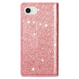 A flip tok iPhone 16E, Card Slot Glittery, rózsaszín