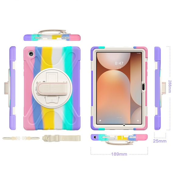 Páncélozott tok állvánnyal és vállpánttal Samsung Galaxy Tab A11+ készülékhez