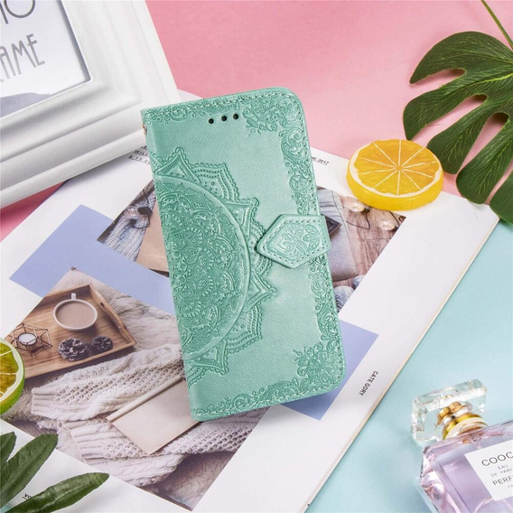 Pattintható tok a Motorola Edge 50 Ultra, Mandala, zöld