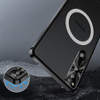 Kameravédő tok Sony Xperia 1 V, CamShield MagSafe, átlátszó / fekete