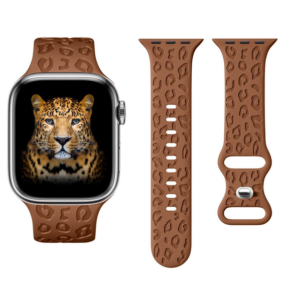 Szilikon szíj az Apple Watch 1/2/3/4/4/5/6/7/8/9/10/SE 38/40/41/42mm-es órájához.