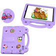 Gyermek tok iPad 9.7" 2018/2017 (6/5 gen.) / Pro 9.7" 2016, Cute Patterns, állvánnyal, lila