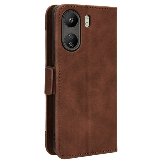 Pattintható tok a Xiaomi Redmi 13C / Poco C65, Card Slot, barna