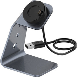 Alumínium USB dokkolóállomás a Garmin Fenix 7/7S/7X/6/6X/6S/6S készülékhez, szürke