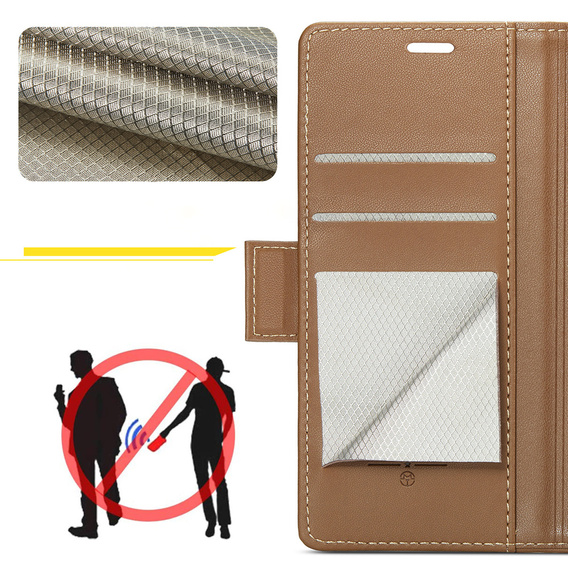 CASEME Litchi pénztárca flip tok Samsung Galaxy Z Fold7 5G számára