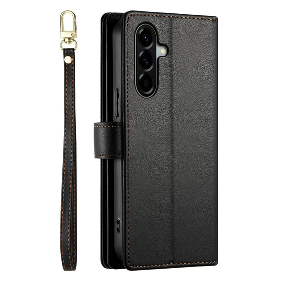 Flip tok cipzáras zsebbel Samsung Galaxy A57 5G készülékhez, fekete