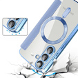 Pattintható tok a Samsung Galaxy S25, RFID Wallet MagSafe CamShield, kék