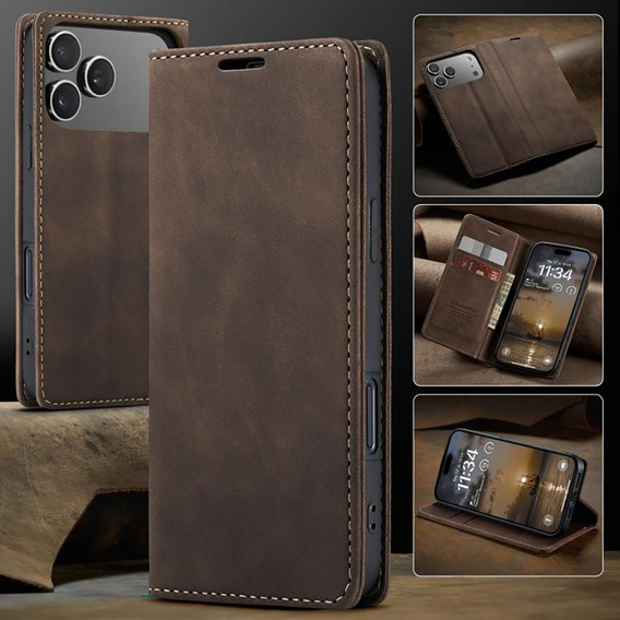 ERBORD Vintage pénztárca tok patenttal iPhone 17 Pro Max készülékhez