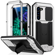 Páncélozott tok a Samsung Galaxy S23 Plus, R-JUST CamShield Slide, ezüst