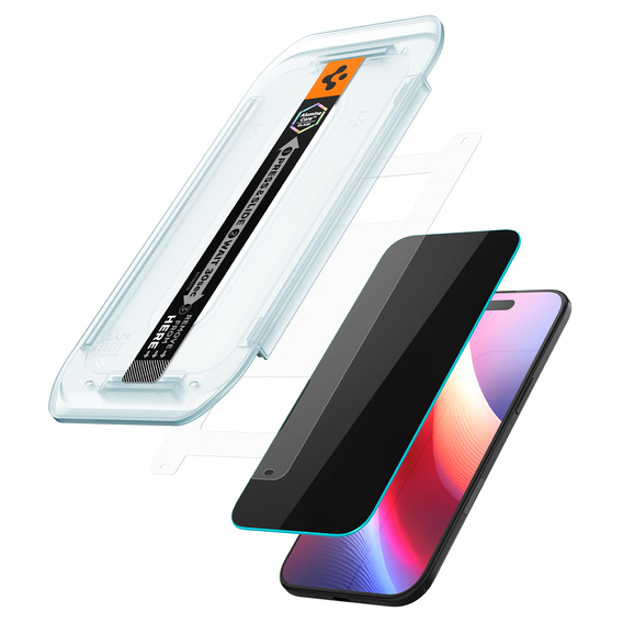 Spigen Glas.TR "EZ FIT" adatvédelmi edzőüveg HD iPhone Air készülékhez (2 db)