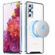 Kameravédő tok Samsung Galaxy S20 FE, CamShield MagSafe, átlátszó / kék