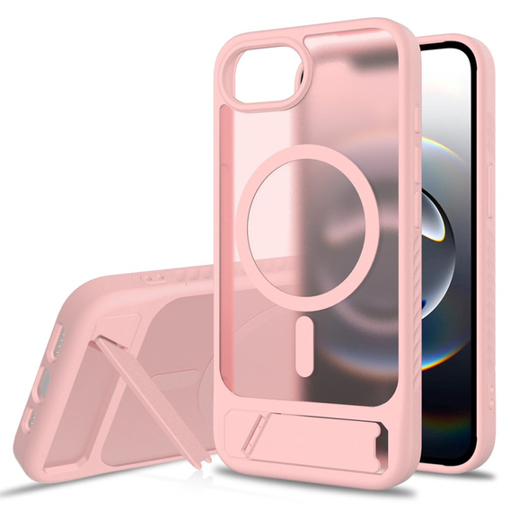 Tok iPhone 16E, Kickstand Matt Case, MagSafe, rózsaszín