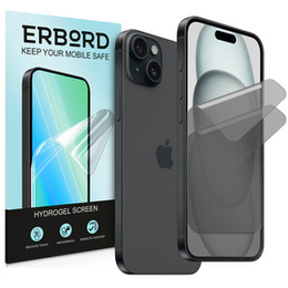2 x iPhone 15 adatvédelmi fólia, ERBORD kémelhárító hidrogél