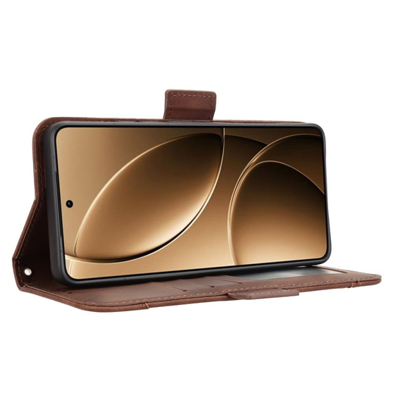 Pattintható tok a Xiaomi Poco F7 Ultra, Card Slot, barna
