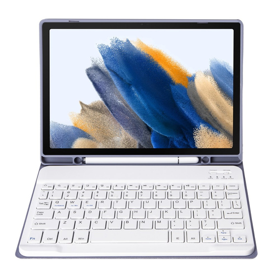 Tok + billentyűzet Samsung Galaxy Tab A8 10.5 X200 / X205, lila