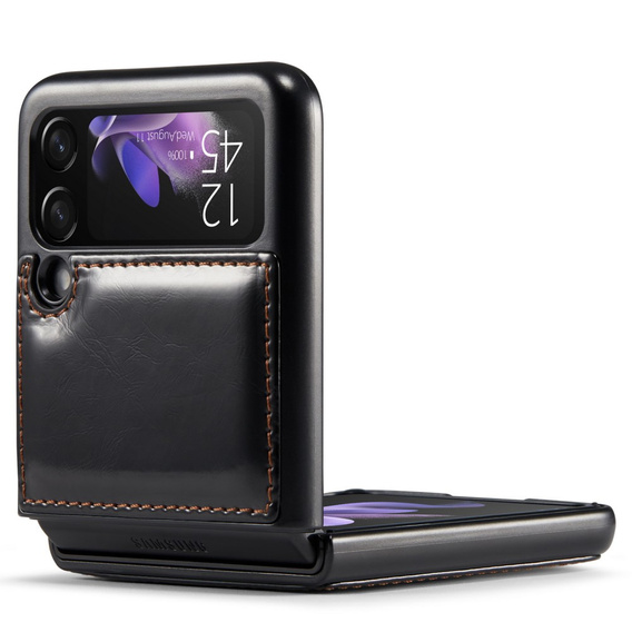 CASEME flip tok Samsung Galaxy Z Flip 3, Waxy Textured, fekete