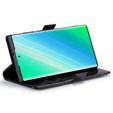 Pattintható tok a Samsung Galaxy S23 Ultra, ERBORD Waxy Wallet, fekete