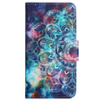 Pattintható tok a Xiaomi Redmi 13C / Poco C65, Wallet, Starry Mandala, kék