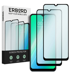 2x edzett üveg a Realme C31, ERBORD 3D teljes képernyő