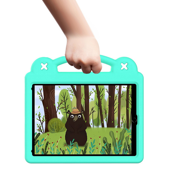 Gyermek tok Lenovo Tab M10 X505F X605F / Tab P10-X705F/L / Huawei T5 10.1, Cute Patterns, állvánnyal, zöld