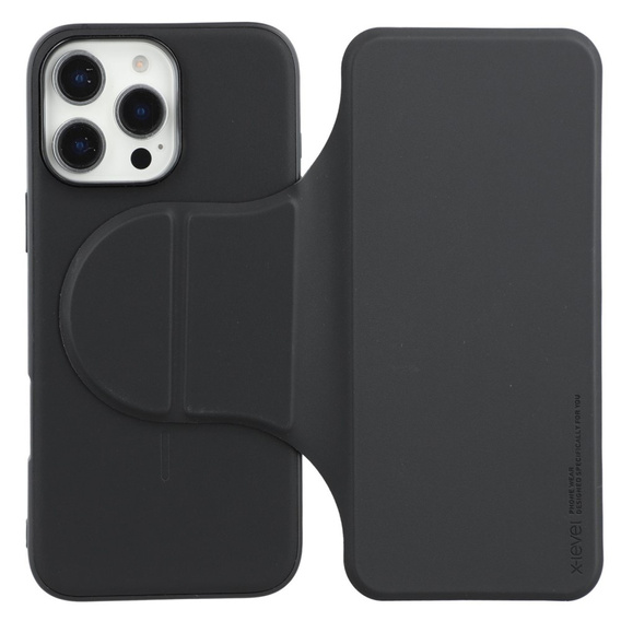 X-LEVEL tok iPhone 16 Pro készülékhez, Magnetic Card Holder, fekete