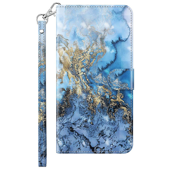 Pattintható tok a Oppo A17, Wallet, Marble kék