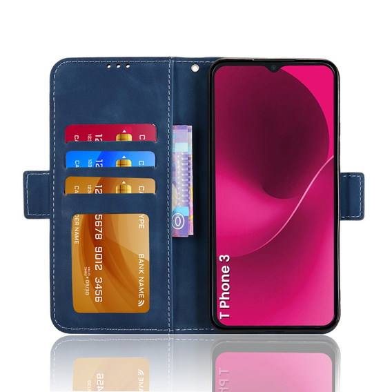 Pattintható tok a T Phone 3 5G, Card Slot, sötétkék