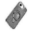 Az iPhone 16e tok, Glittery Magnetic Kickstand, fekete