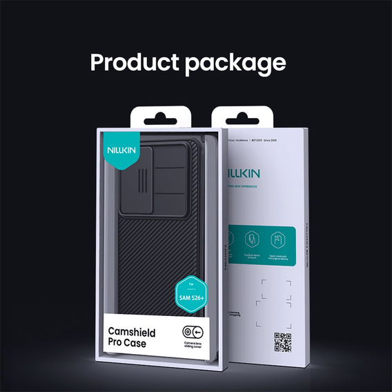 NILLKIN Camshield Pro tok kameravédővel Samsung Galaxy S26 Ultra készülékhez, fekete
