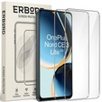 2x edzett üveg a OnePlus Nord CE 3 Lite 5G, ERBORD 9H Hard Glass a képernyőn