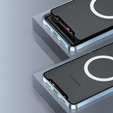 Kameravédő tok Samsung Galaxy S20 FE, CamShield MagSafe, átlátszó / kék