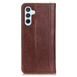 Telefontok a Samsung Galaxy A56, Wallet Litchi Leather, barna