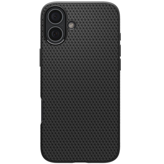A Spigen tok iPhone 16, Liquid Air, fekete + 9H edzett üveghez