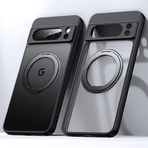 Tok a Google Pixel 8A készülékhez, Fusion Hybrid Kickstand, MagSafe-hoz, átlátszó
