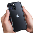 Teletok LUPHIE iPhone 13 Pro Max-hoz, Armor Bumper, fekete / piros