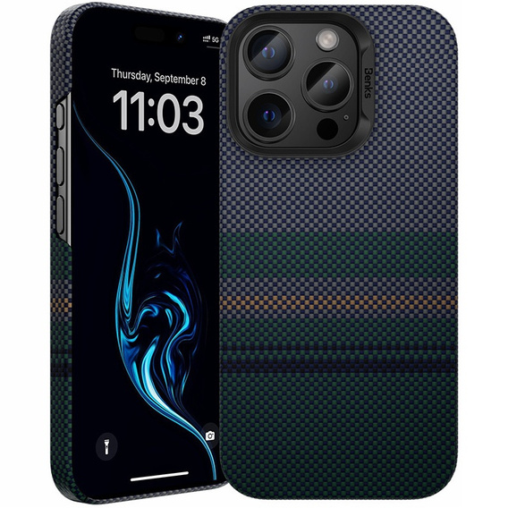 BENKS Kevlar mágneses páncél Air Aurora 600D SA65 tok MagSafe-hez iPhone 16 Pro-hoz