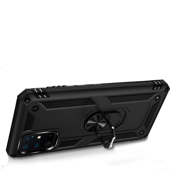 Páncélozott telefontok a Samsung Galaxy S10 Lite, Nox Case Ring, fekete