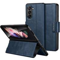 Pattintható tok a Samsung Galaxy Z Fold5 5G, Wallet, kék