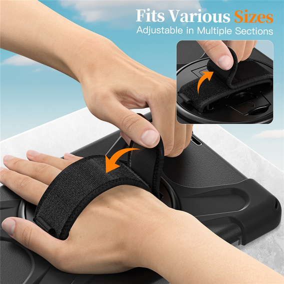 Páncélozott tok állvánnyal és vállpánttal a Lenovo Tab One készülékhez