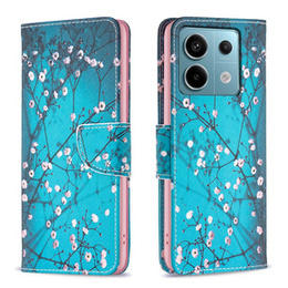 Pattintható tok a Xiaomi Redmi Note 13 Pro 5G, Wallet, Sakura kék