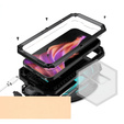 Tojás iPhone 15 Plus, R-JUST CamShield Slide, páncélozott, fekete