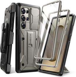 Robusztus tok Samsung Galaxy S25 Ultra készülékhez – Tongate MECH sorozatú klip, fekete