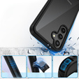 Tok Samsung Galaxy S24 készülékhez, Shockproof, fóliával, fekete