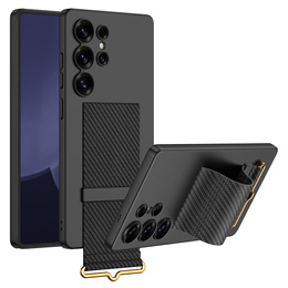 Telefontok a Samsung Galaxy S25 Ultra, GKK Strap Case, carbon fekete